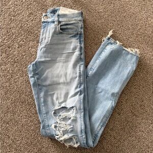 American Eagle Outfitters Light Blue Ripped Jeans
